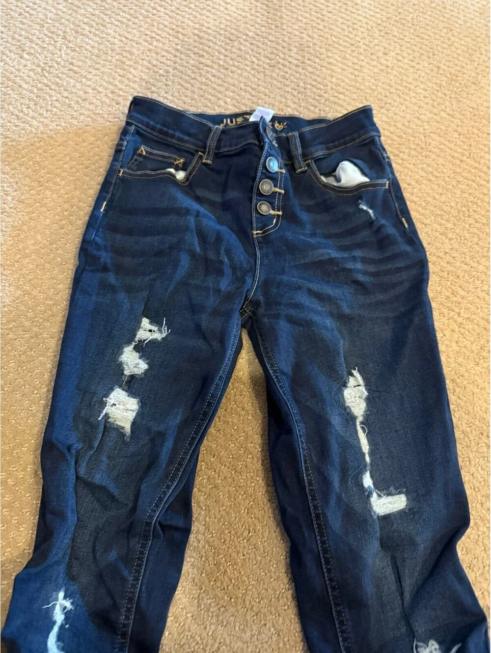 Justice size 16 jeans with holes